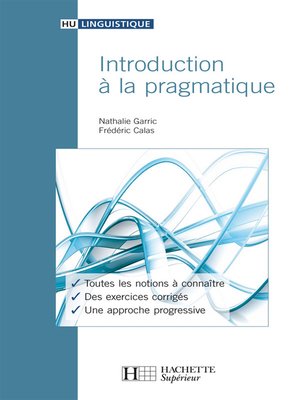 cover image of Introduction à la pragmatique--Ebook epub